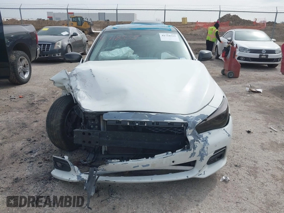 2015 Infiniti Q50 z VIN JN1BV7APXFM335981, wystawiony jako IAAI lot #41718555 z przebiegiem 83 918 mil mil oraz . Historia ofert i sprzedaży dostępna na DreamBid. Obrazek 11.