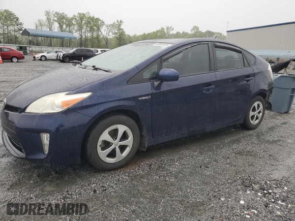 2013 Toyota Prius One with VIN JTDKN3DU1D0341471, listed as a Copart auction lot 52001815 with 207,181 mi miles and Salvage Title. Bid and sale history available at carsss.com. Image 1.
