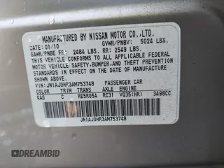 2010 Infiniti EX Journey с VIN JN1AJ0HR3AM753748, выставлен на аукционе IAAI как лот 42175431 с пробегом Не указан миль и . История ставок и продаж доступна на DreamBid. Изображение 9.
