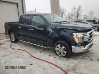 2022 Ford F-150 XL with VIN 1FTEW1EPXNKD65345, listed as a Copart auction lot 43412035 with 56,312 mi miles and Salvage Title. Bid and sale history available at carsss.com. Image 4.