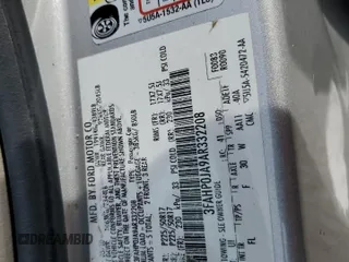 2010 Ford Fusion SEL with VIN 3FAHP0JA9AR332208, listed as a Copart auction lot 53726425 with 214,015 mi miles and Salvage Title. Bid and sale history available at carsss.com. Image 12.
