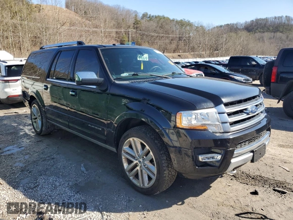 2017 Ford Expedition EL Platinum with VIN 1FMJK1MT6HEA82075, listed as a Copart auction lot 43175415 with 125,405 mi miles and Salvage Title. Bid and sale history available at carsss.com. Image 4.