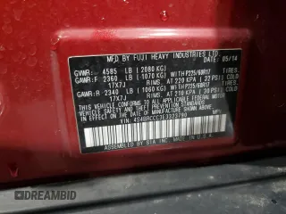 2014 Subaru Outback Premium z VIN 4S4BRCCC3E3323790, wystawiony jako Copart lot #53760445 z przebiegiem 123 898 mil mil oraz Szkoda całkowita • Salvage title. Historia ofert i sprzedaży dostępna na DreamBid. Obrazek 13.