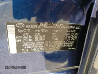 2023 Hyundai Santa Fe SEL with VIN 5NMS24AJ6PH507769, listed as a Copart auction lot 38157573 with 2,679 mi miles. Bid and sale history available at carsss.com. Image 13.
