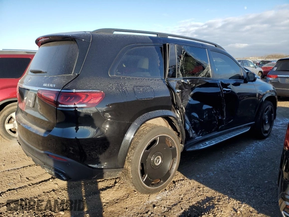 2021 Mercedes-Benz GLS with VIN 4JGFF8KE6MA561735, listed as a Copart auction lot 83317364 with 31,940 mi miles and Salvage Title. Bid and sale history available at carsss.com. Image 3.