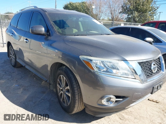 2016 Nissan Pathfinder S with VIN 5N1AR2MNXGC624565, listed as a IAAI auction lot 41213601 with 109,603 mi miles and . Bid and sale history available at DreamBid. Image 1.
