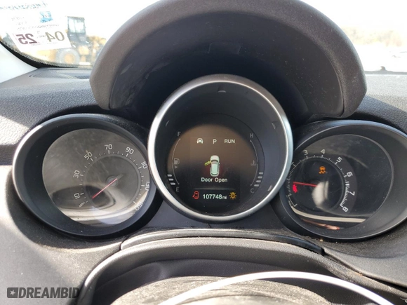 2017 FIAT 500X Urbana Edition with VIN ZFBCFXCB6HP590244, listed as a Copart auction lot 42720365 with 107,748 mi miles and Salvage Title. Bid and sale history available at carsss.com. Image 9.