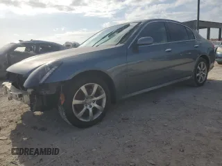 2006 Infiniti G35 with VIN JNKCV51F16M614912, listed as a Copart auction lot 52203735 with 202,814 mi miles and Salvage Title. Bid and sale history available at carsss.com. Image 1.