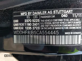 2012 Mercedes-Benz E 350 Luxury with VIN WDDHF8JB5CA554445, listed as a IAAI auction lot 42469799 with 96,606 mi miles and . Bid and sale history available at DreamBid. Image 9.