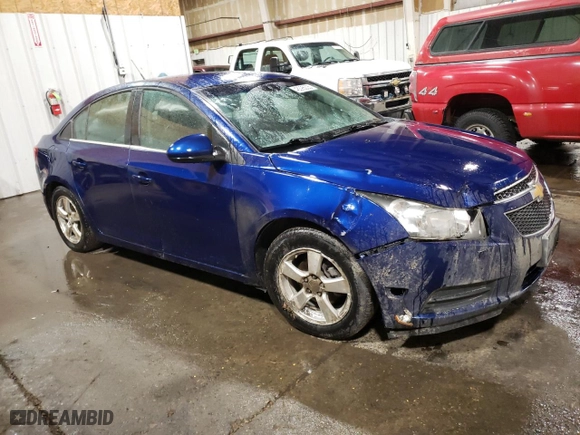 2013 Chevrolet Cruze 1LT with VIN 1G1PC5SBXD7233388, listed as a Copart auction lot 48395005 with 193,088 mi miles and Salvage Title. Bid and sale history available at carsss.com. Image 4.