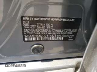 2013 BMW 5 Series 528i xDrive z VIN WBAXH5C52DD114878, wystawiony jako Copart lot #55486725 z przebiegiem 138 863 mil mil oraz Czysty tytuł • Clean title. Historia ofert i sprzedaży dostępna na DreamBid. Obrazek 12.