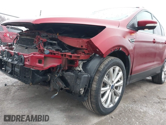 2017 Ford Escape Titanium with VIN 1FMCU9J95HUA48807, listed as a IAAI auction lot 41522636 with 218,342 mi miles. Bid and sale history available at carsss.com. Image 17.