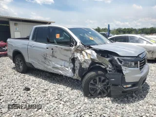 2023 Honda Ridgeline Sport with VIN 5FPYK3F16PB059443, listed as a Copart auction lot 62287345 with 25,612 mi miles and Non repairable. Bid and sale history available at DreamBid. Image 4.