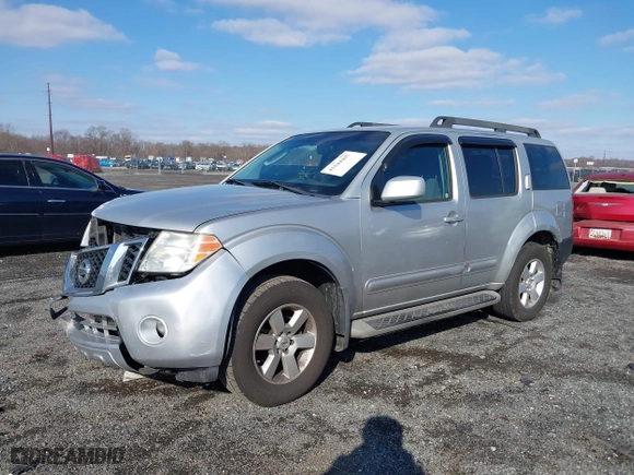2012 Nissan Pathfinder LE with VIN 5N1AR1NN0CC609284, listed as a IAAI auction lot 41544407 with 278,441 mi miles. Bid and sale history available at carsss.com. Image 2.