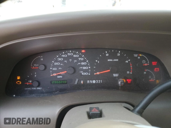 2004 Ford Excursion Eddie Bauer z VIN 1FMSU45P54EC84353, wystawiony jako Copart lot #41508425 z przebiegiem 290 224 mil mil oraz Szkoda całkowita • Salvage title. Historia ofert i sprzedaży dostępna na DreamBid. Obrazek 9.