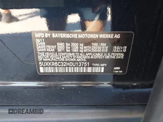 2017 BMW X5 xDrive50i z VIN 5UXKR6C32H0U13751, wystawiony jako IAAI lot #41834968 z przebiegiem 112 155 mil mil oraz . Historia ofert i sprzedaży dostępna na DreamBid. Obrazek 9.