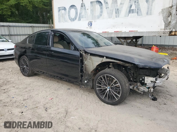 2021 BMW 5 Series 530i xDrive with VIN WBA13BJ02MCF32215, listed as a Copart auction lot 55779575 with 67,983 mi miles and Salvage title. Bid and sale history available at DreamBid. Image 4.