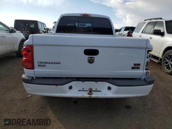 2007 Dodge Dakota SLT with VIN 1D7HW48P17S172620, listed as a Copart auction lot 48219055 with 136,230 mi miles and Salvage Title. Bid and sale history available at carsss.com. Image 6.