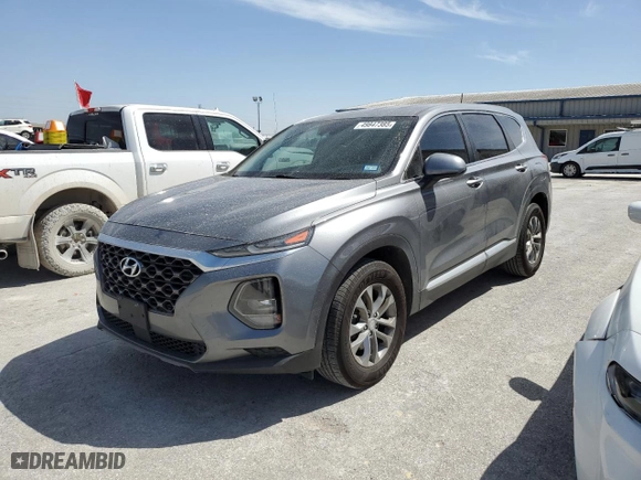 2019 Hyundai Santa Fe SE with VIN 5NMS23AD3KH085358, listed as a Copart auction lot 49847385 with 163,247 mi miles and Clean Title. Bid and sale history available at carsss.com. Image 1.