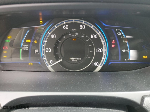 2015 Honda Accord Hybrid Touring with VIN 1HGCR6F74FA009959, listed as a Copart auction lot 49741645 with 105,646 mi miles and Salvage Title. Bid and sale history available at carsss.com. Image 9.