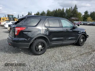 2014 Ford Utility Police Interceptor with VIN 1FM5K8AR9EGB91181, listed as a Copart auction lot 75281004 with 129,457 mi miles and Salvage Title. Bid and sale history available at carsss.com. Image 3.