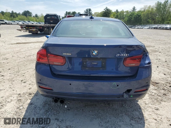 2018 BMW 3 Series 330i xDrive with VIN WBA8D9C54JEM33342, listed as a Copart auction lot 56833135 with 36,434 mi miles and Salvage title. Bid and sale history available at DreamBid. Image 6.