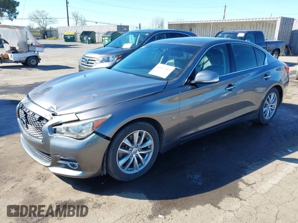 2014 Infiniti Q50 with VIN JN1BV7AP0EM682444, listed as a IAAI auction lot 41857312 with 140,765 mi miles. Bid and sale history available at carsss.com. Image 17.