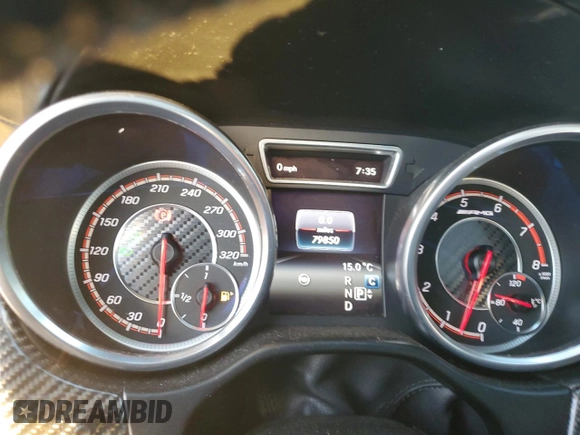 2016 Mercedes-Benz GLE 63 S AMG with VIN 4JGED7FB7GA037168, listed as a Copart auction lot 77898364 with 79,850 mi miles and Salvage title. Bid and sale history available at DreamBid. Image 9.