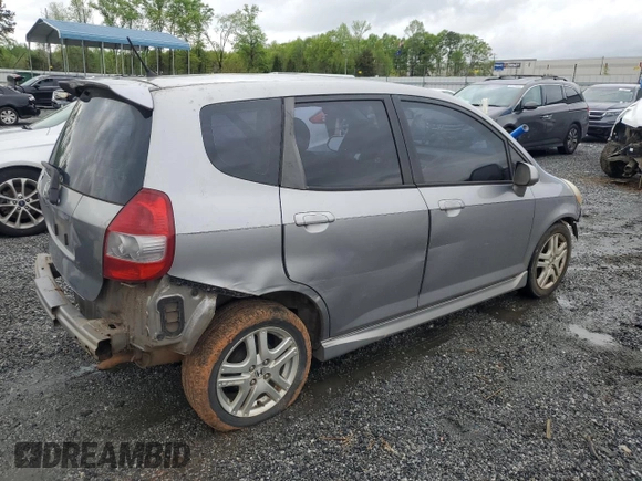 2007 Honda Fit Sport with VIN JHMGD37667S009247, listed as a Copart auction lot 52100505 with 154,019 mi miles and Non Repairable. Bid and sale history available at carsss.com. Image 3.