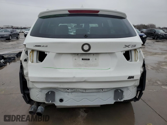 2017 BMW X3 xDrive35i with VIN 5UXWX7C38H0U44063, listed as a Copart auction lot 44501435 with 78,302 mi miles and Salvage Title. Bid and sale history available at DreamBid. Image 6.