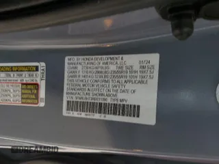 2024 Honda Odyssey Sport with VIN 5FNRL6H73RB031390, listed as a Copart auction lot 48000015 with 13,351 mi miles and Salvage Title. Bid and sale history available at DreamBid. Image 14.