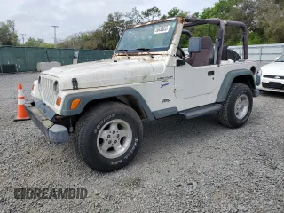 1997 Jeep Wrangler Sport with VIN 1J4FY19S9VP430180, listed as a Copart auction lot 50430055 with 0 mi miles and Salvage Title. Bid and sale history available at carsss.com. Image 1.