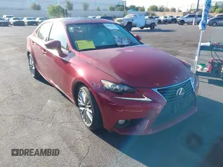2014 Lexus IS 250 with VIN JTHBF1D24E5003436, listed as a IAAI auction lot 42658797 with 186,226 mi miles and . Bid and sale history available at DreamBid. Image 1.