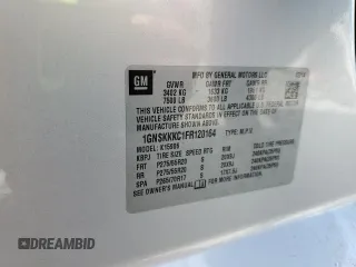 2015 Chevrolet Suburban LTZ with VIN 1GNSKKKC1FR120164, listed as a Copart auction lot 53700455 with 195,815 mi miles and Salvage Title. Bid and sale history available at DreamBid. Image 14.