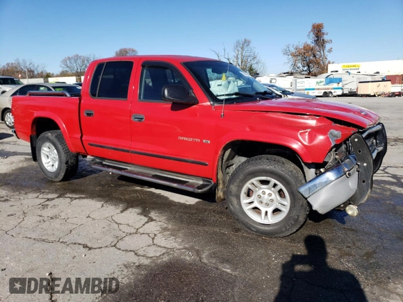 2001 Dodge Dakota Sport with VIN 1B7HG2AN81S295553, listed as a Copart auction lot 80392844 with 105,560 mi miles and Salvage Title. Bid and sale history available at carsss.com. Image 4.