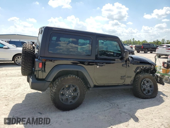 2023 Jeep Wrangler Sport with VIN 1C4HJXAG3PW672856, listed as a Copart auction lot 70444274 with 6,077 mi miles and Salvage title. Bid and sale history available at DreamBid. Image 3.
