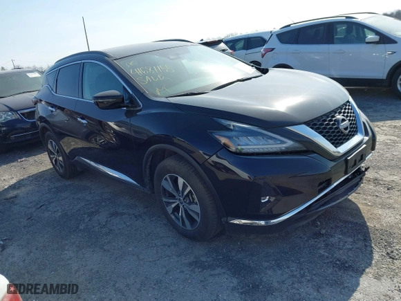2023 Nissan Murano SV with VIN 5N1AZ2BS0PC132250, listed as a IAAI auction lot 41681155 with 45,067 mi miles. Bid and sale history available at carsss.com. Image 1.