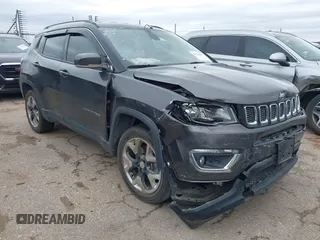 2019 Jeep Compass Limited with VIN 3C4NJDCB9KT666254, listed as a IAAI auction lot 41951603 with 65,990 mi miles and . Bid and sale history available at DreamBid. Image 1.