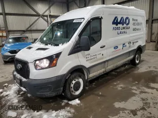 2021 Ford Transit Cargo with VIN 1FTBR1C81MKA62328, listed as a Copart auction lot 44894585 with 75,951 mi miles and Salvage Title. Bid and sale history available at DreamBid. Image 1.