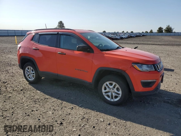 2017 Jeep Compass Sport z VIN 3C4NJDAB5HT642691, wystawiony jako Copart lot #54208335 z przebiegiem 183 359 mil mil oraz Szkoda całkowita • Salvage title. Historia ofert i sprzedaży dostępna na DreamBid. Obrazek 4.
