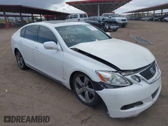 2008 Lexus GS 350 with VIN JTHBE96S180041013, listed as a IAAI auction lot 41945297 with 167,342 mi miles. Bid and sale history available at carsss.com. Image 1.