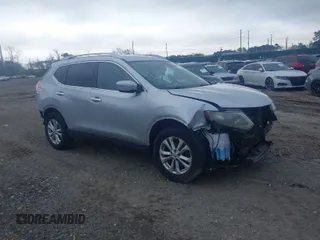 2015 Nissan Rogue SV with VIN KNMAT2MVXFP519053, listed as a IAAI auction lot 41839774 with 136,895 mi miles. Bid and sale history available at carsss.com. Image 1.