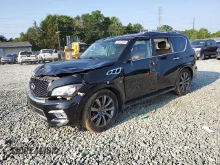 2017 Infiniti QX80 Signature Edition with VIN JN8AZ2NE3H9158323, listed as a Copart auction lot 59137865 with 150,849 mi miles and Salvage title. Bid and sale history available at DreamBid. Image 1.