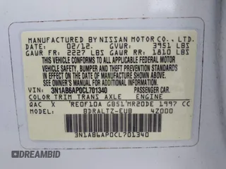 2012 Nissan Sentra 2.0 z VIN 3N1AB6AP0CL701340, wystawiony jako IAAI lot #42094800 z przebiegiem 189 128 mil mil oraz . Historia ofert i sprzedaży dostępna na DreamBid. Obrazek 9.