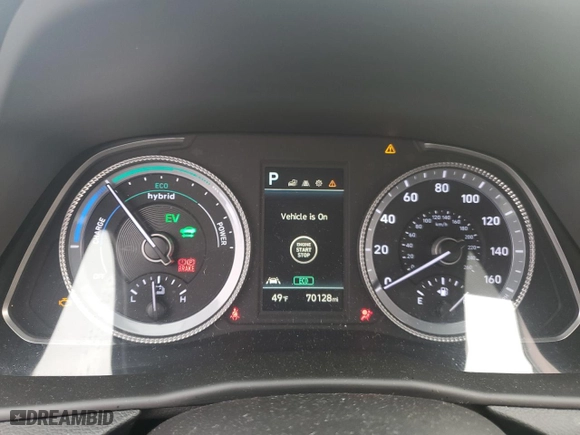 2022 Hyundai Sonata Hybrid SEL with VIN KMHL34JJ2NA043349, listed as a Copart auction lot 44950135 with 70,128 mi miles and Salvage Title. Bid and sale history available at carsss.com. Image 9.