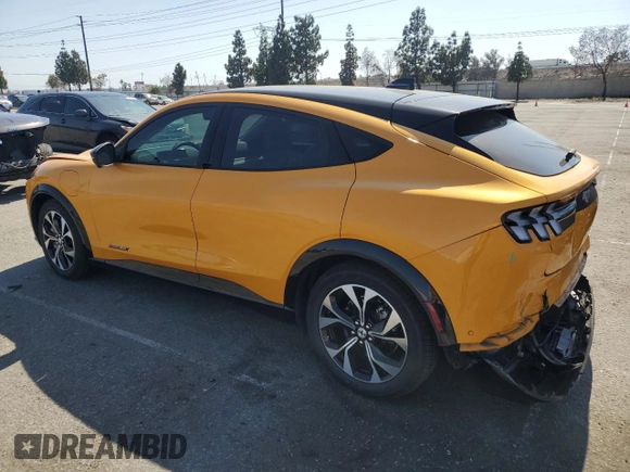 2022 Ford Mustang Mach-E Premium with VIN 3FMTK3SUXNMA45889, listed as a Copart auction lot 57605965 with 23,841 mi miles and Salvage title. Bid and sale history available at DreamBid. Image 2.