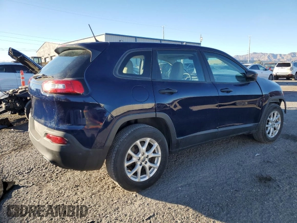 2015 Jeep Cherokee Sport with VIN 1C4PJMAB0FW564448, listed as a Copart auction lot 88367575 with 98,398 mi miles and Salvage Title. Bid and sale history available at carsss.com. Image 3.