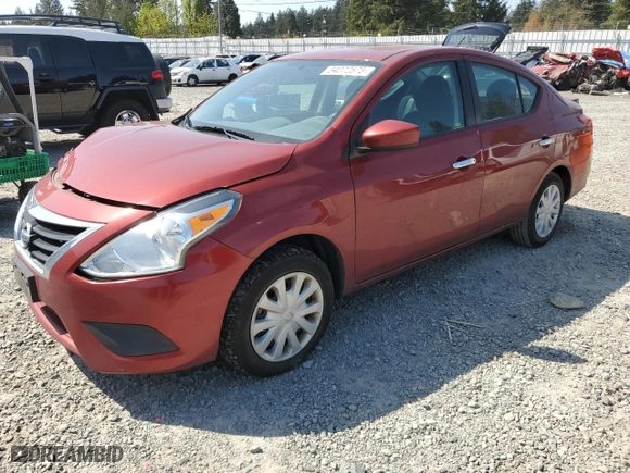 2019 Nissan Versa Sedan SV with VIN 3N1CN7AP4KL836700, listed as a Copart auction lot 54002575 with 49,387 mi miles and Salvage Title. Bid and sale history available at carsss.com. Image 1.