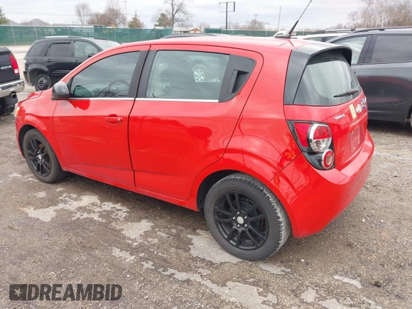 2013 Chevrolet Sonic LT with VIN 1G1JC6SH1D4205688, listed as a IAAI auction lot 41743824 with 21,440 mi miles. Bid and sale history available at carsss.com. Image 3.