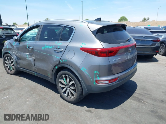 2017 Kia Sportage EX with VIN KNDPN3AC8H7186240, listed as a IAAI auction lot 42283574 with 100,153 mi miles and . Bid and sale history available at DreamBid. Image 3.